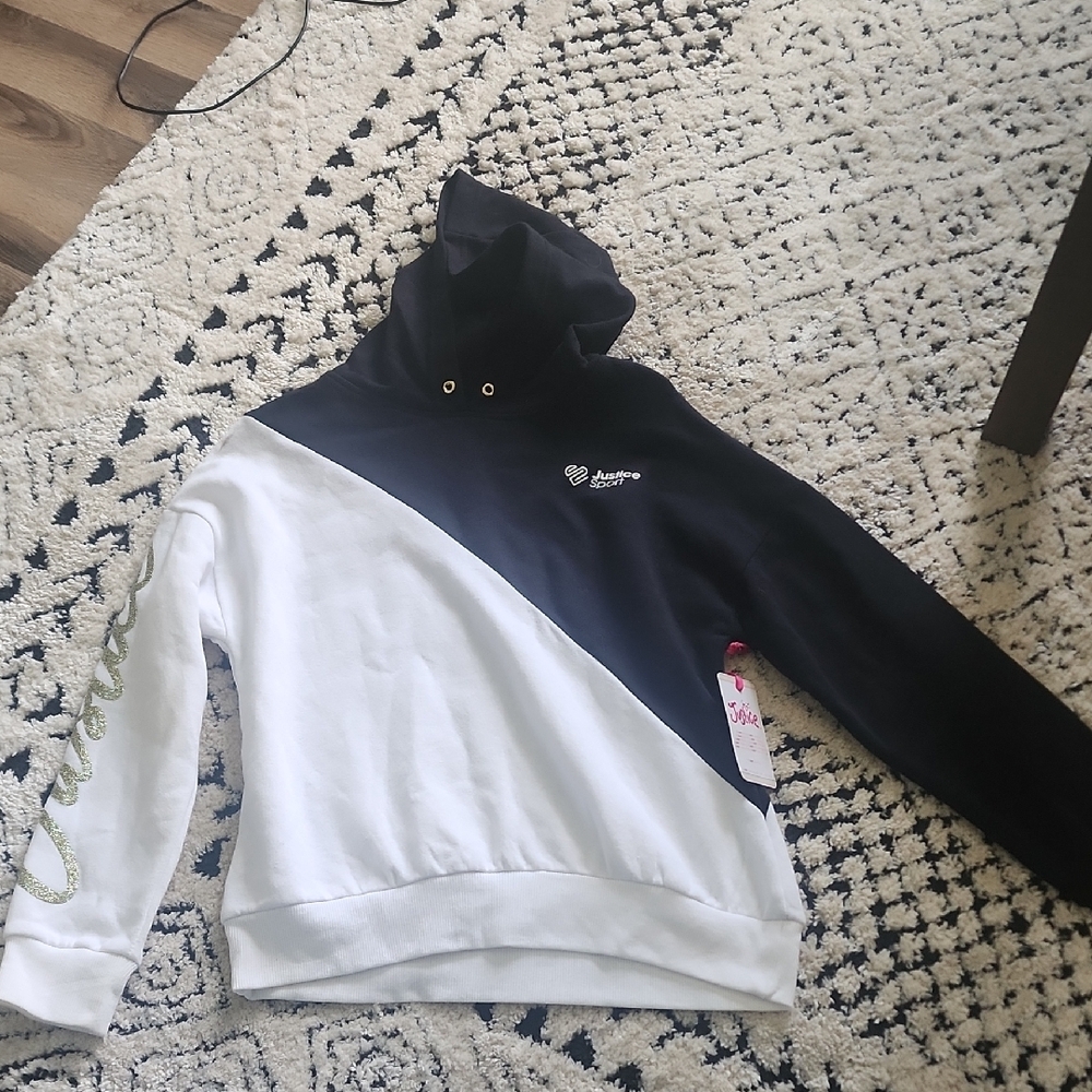 Justice Black and White Kids Hoodie